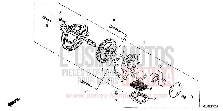 POMPE A HUILE de CA125 REBEL NOIR (NH1) de 1995